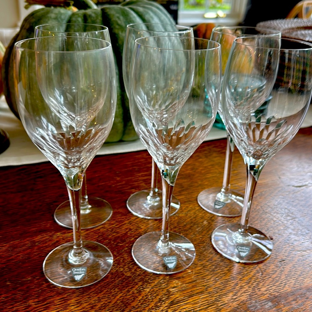 Swedish Orrefors Prelude Wine Glasses